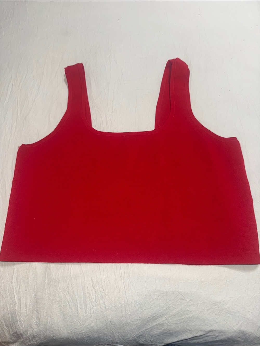 Express Red Crop Top with Crisscross Back